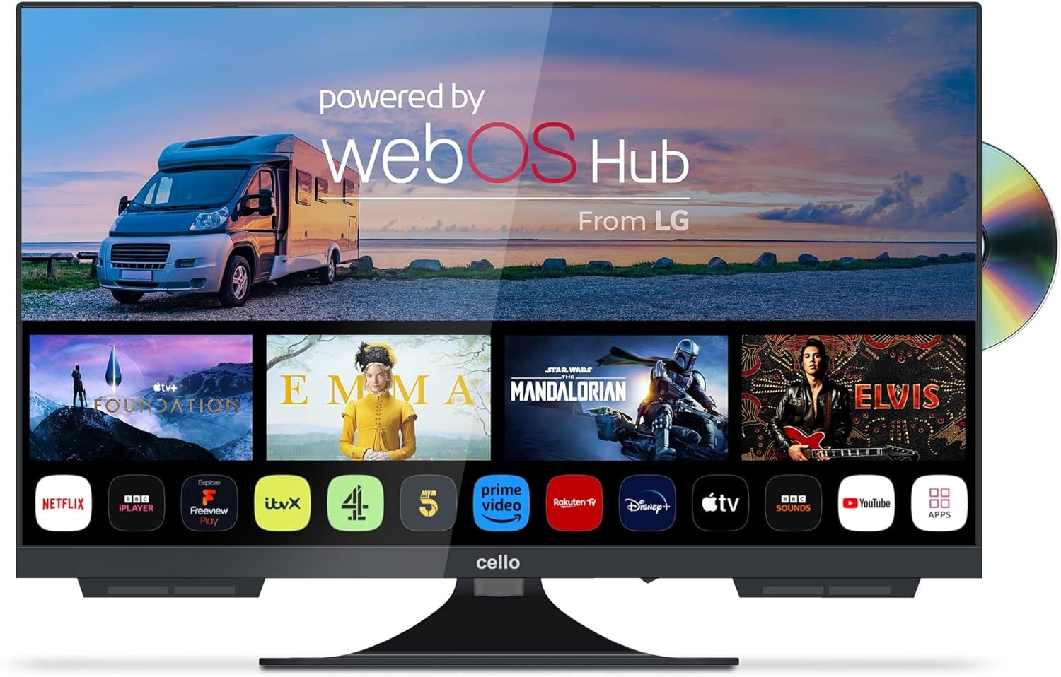 22" 12volt smart tv/dvd